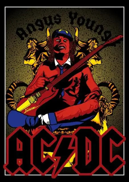 AC/DC Wall Poster – Classic Rock Artwork | Multiple Sizes