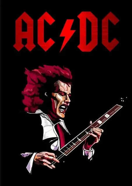 AC/DC Wall Poster – Classic Rock Artwork | Multiple Sizes