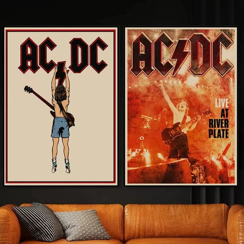 AC/DC Wall Poster – Classic Rock Artwork | Multiple Sizes