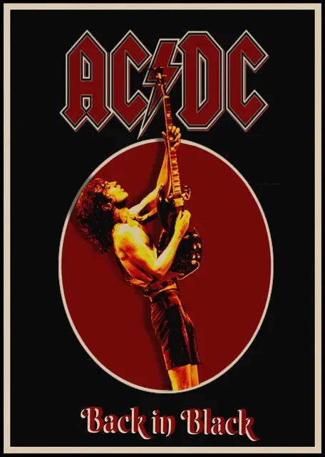 AC/DC Wall Poster – Classic Rock Artwork | Multiple Sizes