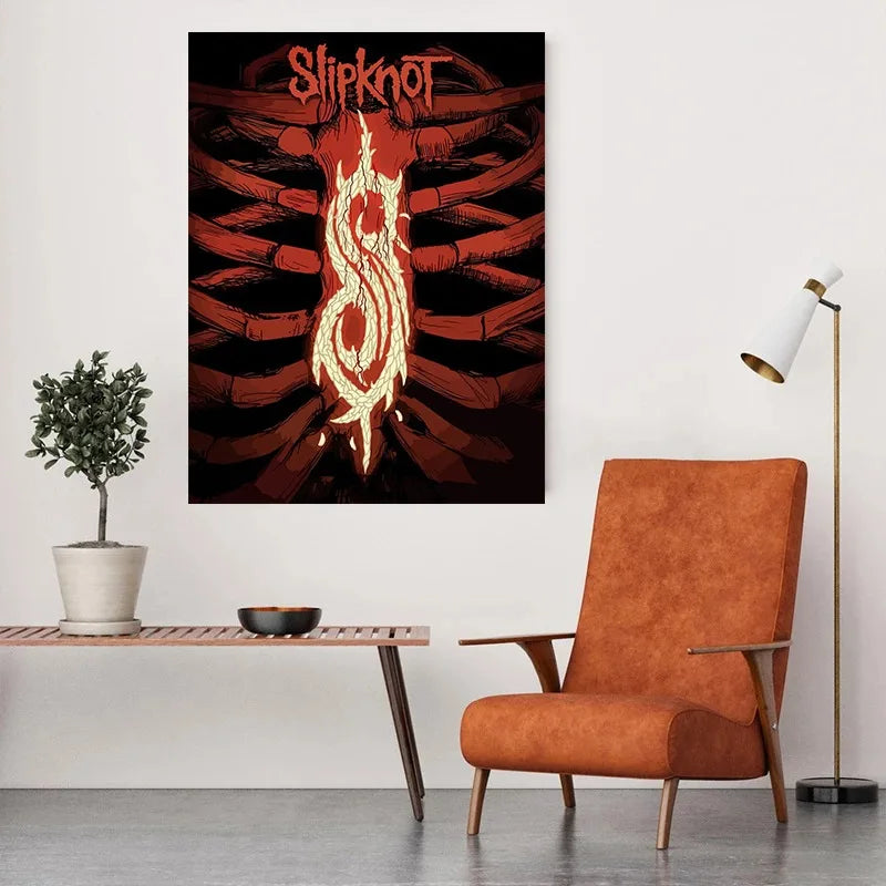Slipknot Band Poster - Heavy Metal Wall Art