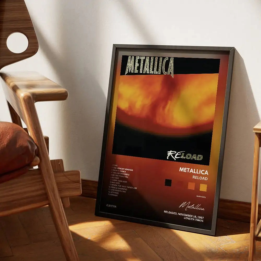 Metallica Vintage Poster – Rock Wall Art for Metal Fans