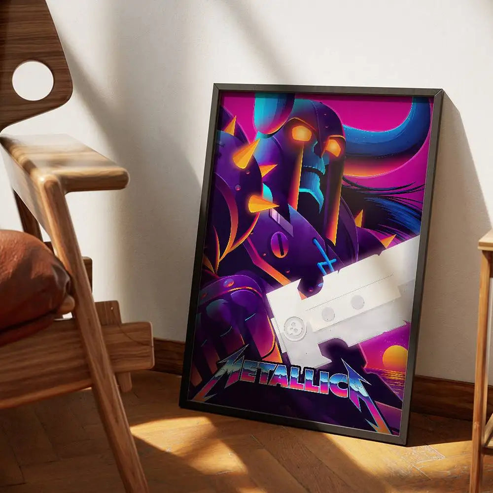 Metallica Vintage Poster – Rock Wall Art for Metal Fans
