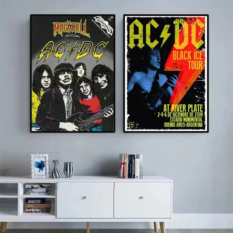 AC/DC Wall Poster – Classic Rock Artwork | Multiple Sizes
