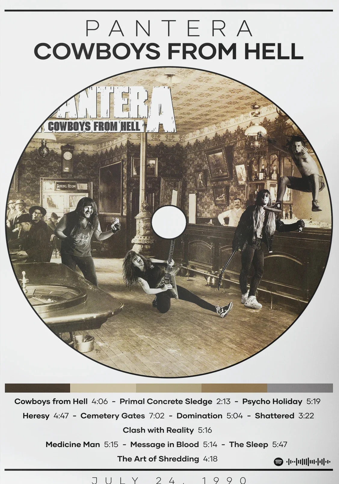 Pantera Wall Poster – Heavy Metal Room Decor