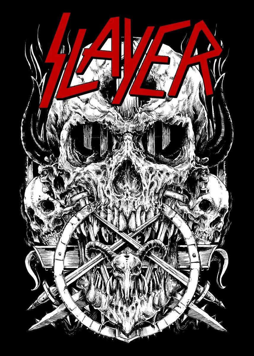 Slayer Wall Poster - Heavy Metal Room Decor