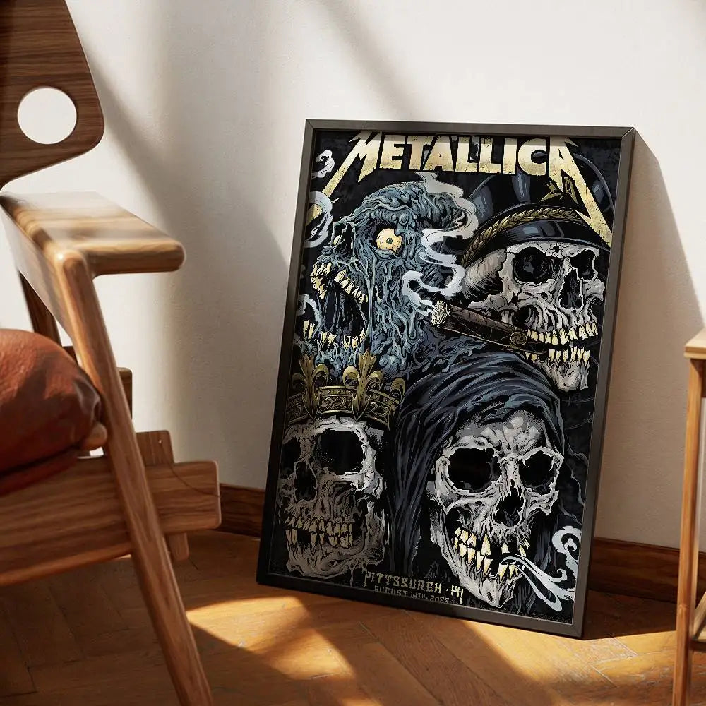 Metallica Vintage Poster – Rock Wall Art for Metal Fans