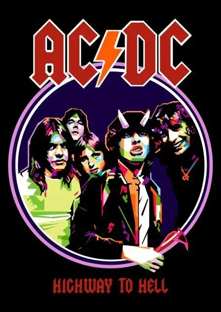 AC/DC Wall Poster – Classic Rock Artwork | Multiple Sizes