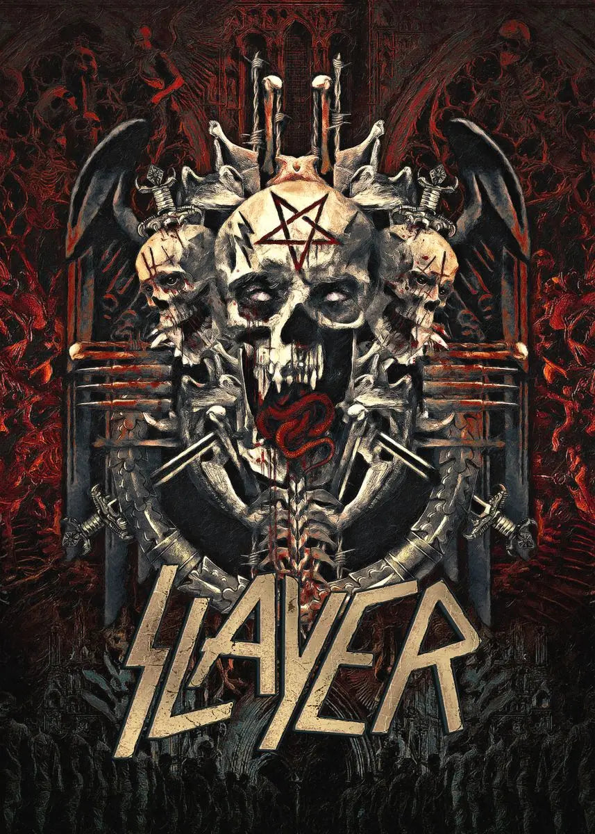 Slayer Wall Poster - Heavy Metal Room Decor