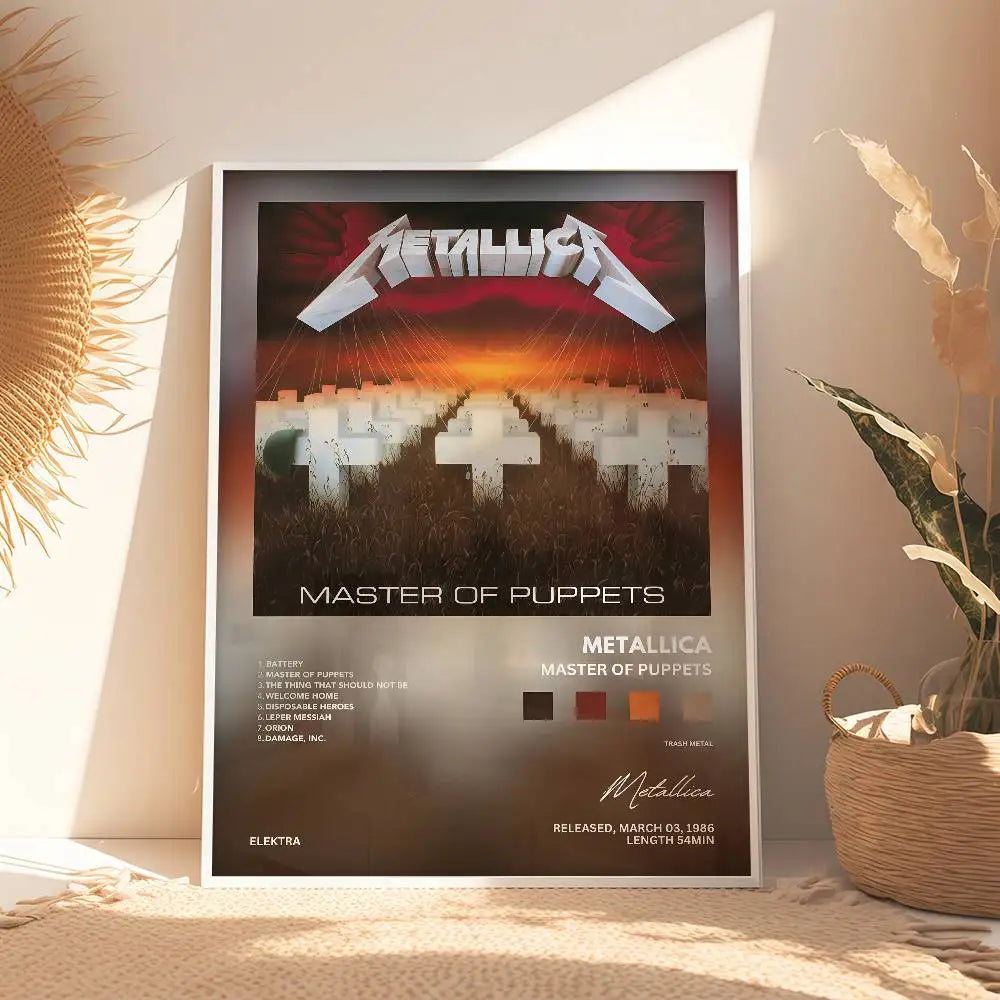 Metallica Vintage Poster – Rock Wall Art for Metal Fans