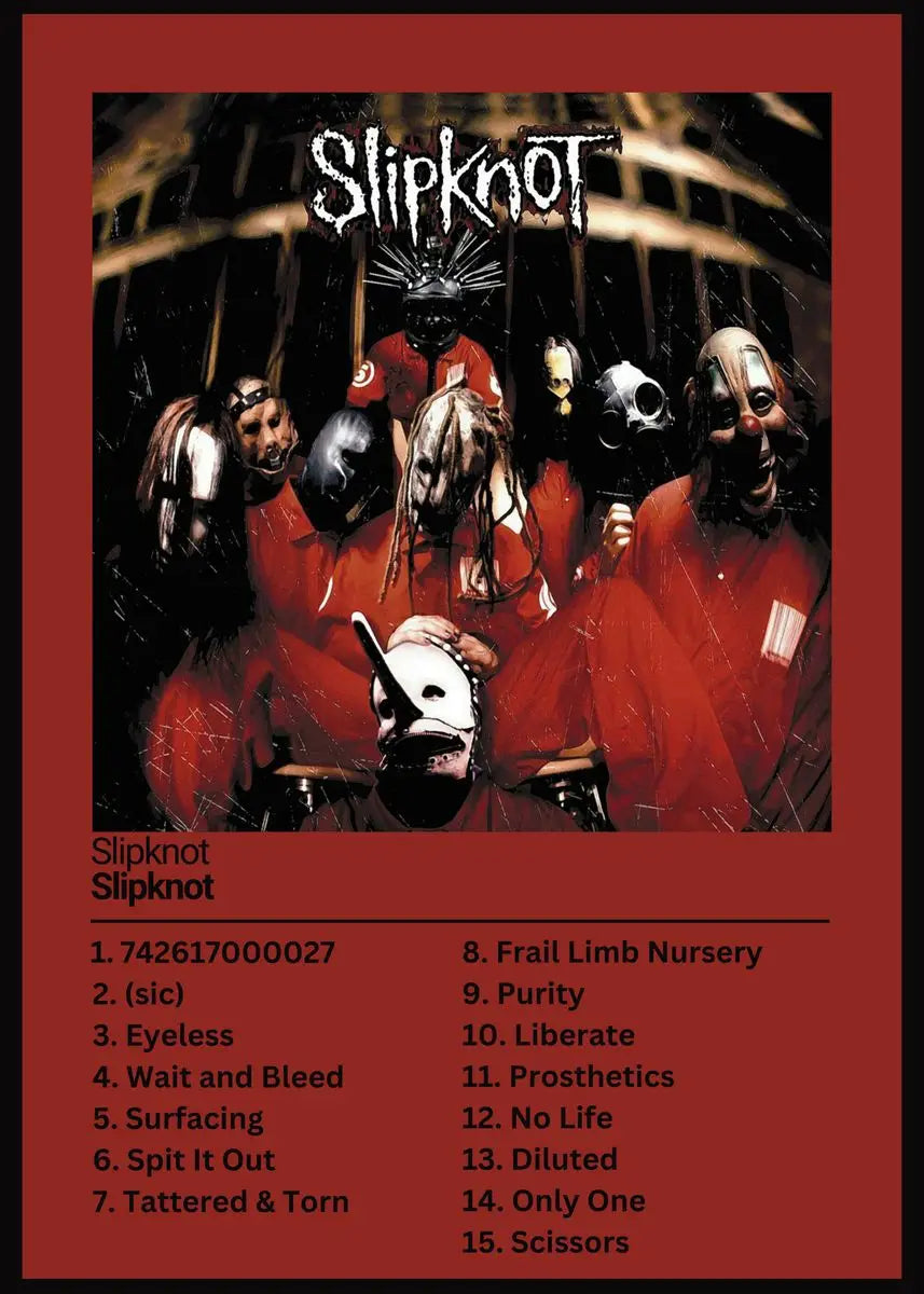 Slipknot Band Poster - Heavy Metal Wall Art