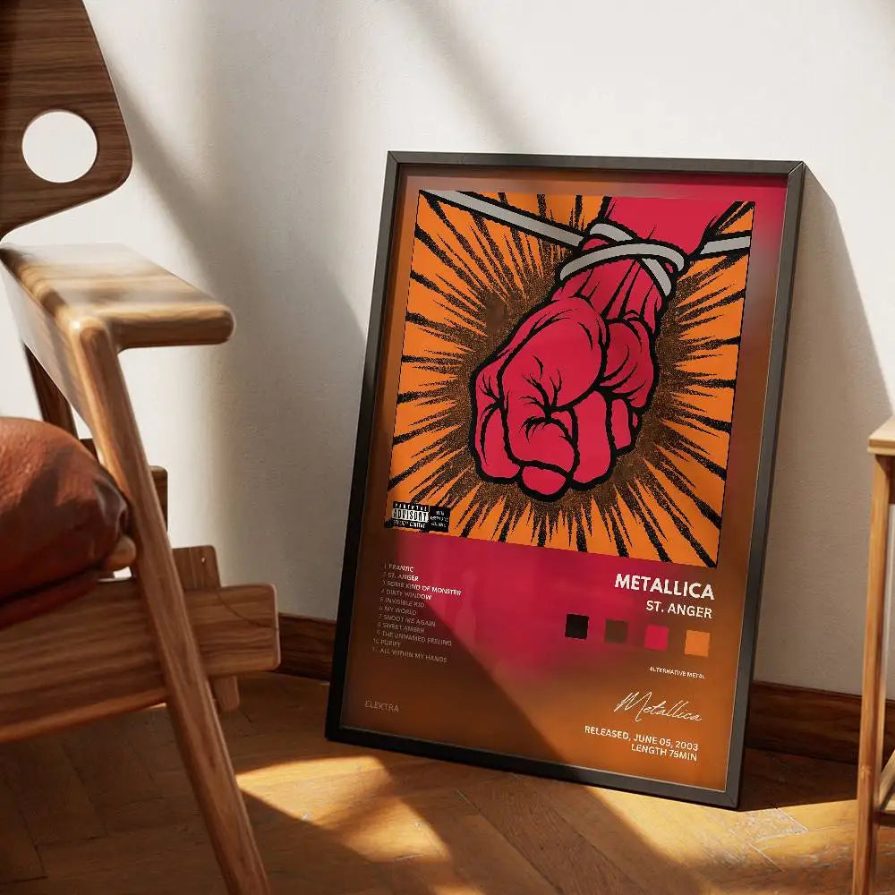 Metallica Vintage Poster – Rock Wall Art for Metal Fans