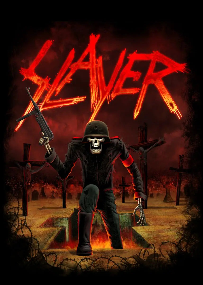 Slayer Wall Poster - Heavy Metal Room Decor
