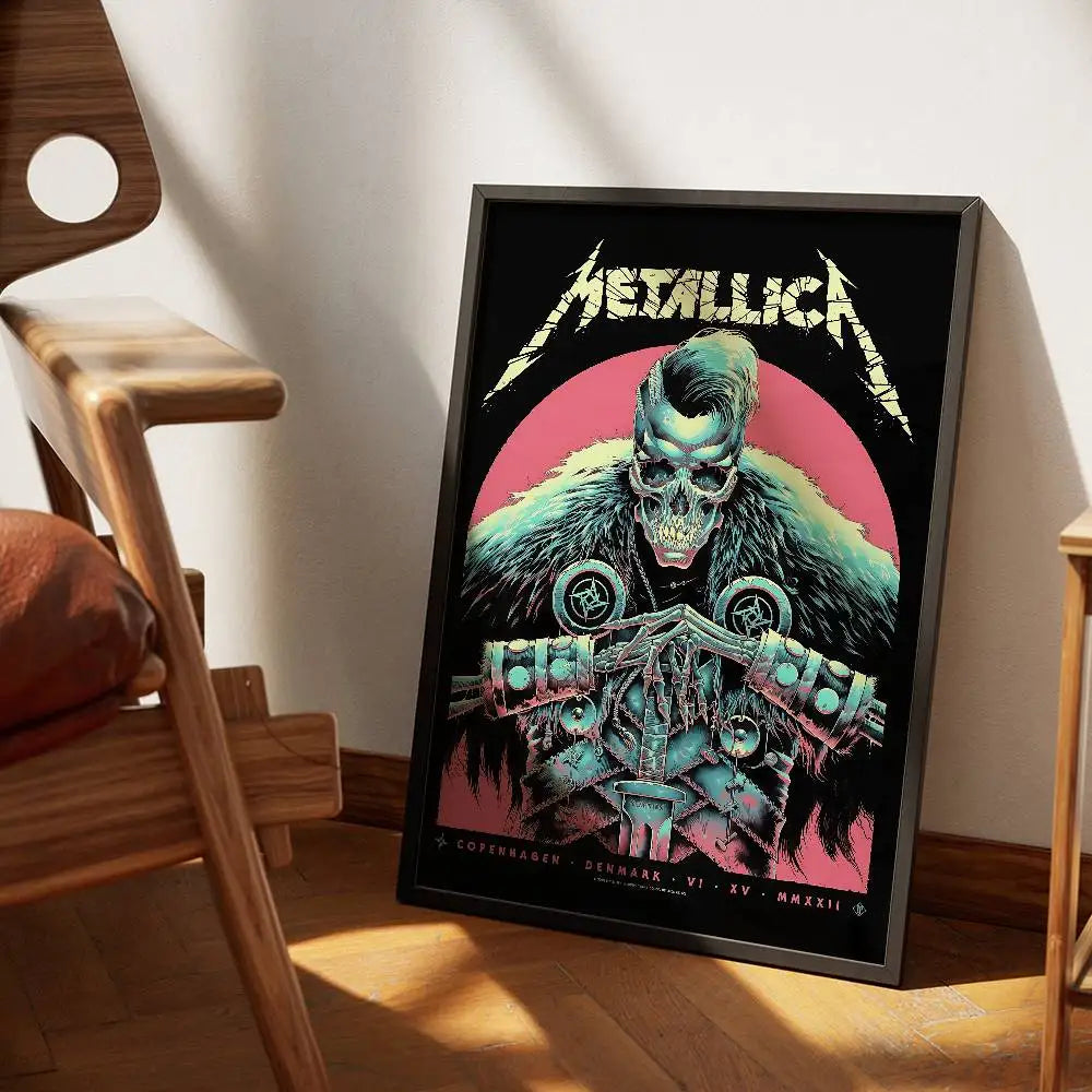 Metallica Vintage Poster – Rock Wall Art for Metal Fans