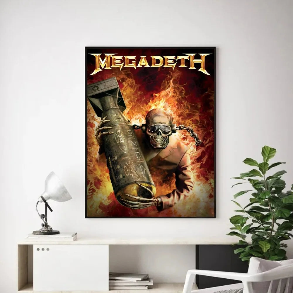 Megadeth Wall Poster – Heavy Metal Room Decor
