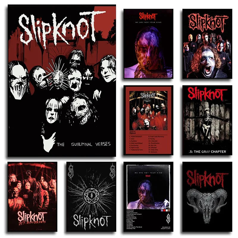 Slipknot Band Poster - Heavy Metal Wall Art