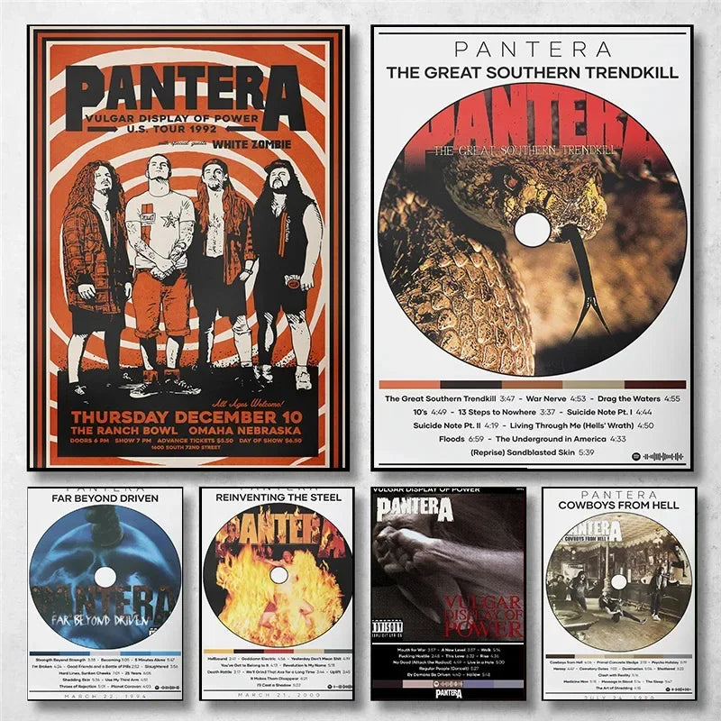 Pantera Wall Poster – Heavy Metal Room Decor