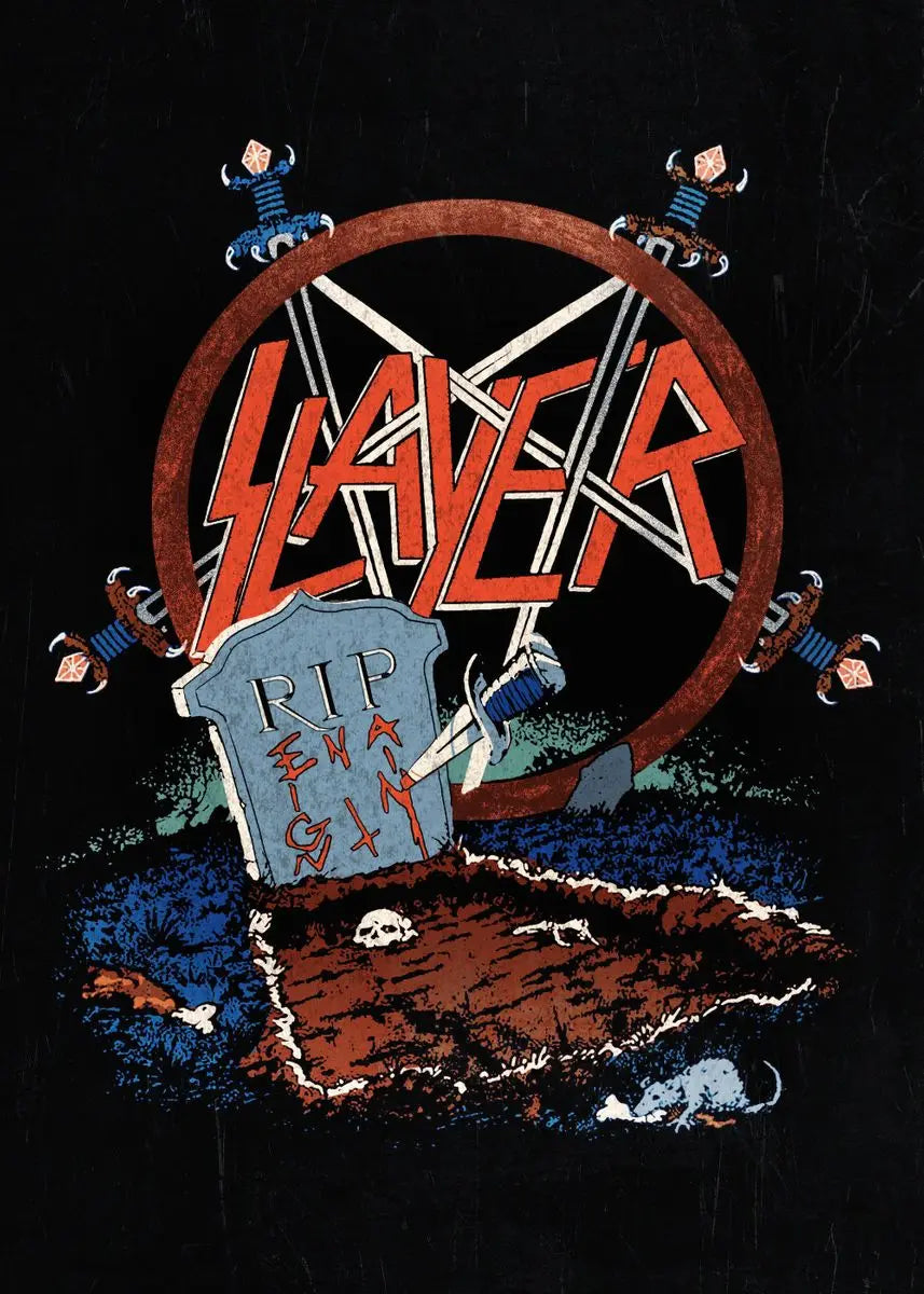 Slayer Wall Poster - Heavy Metal Room Decor