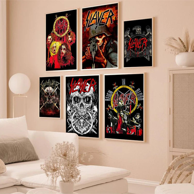 Slayer Wall Poster - Heavy Metal Room Decor