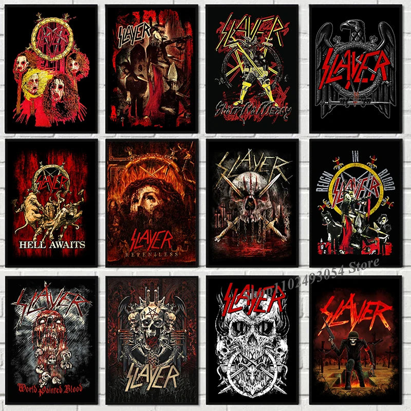 Slayer Wall Poster - Heavy Metal Room Decor