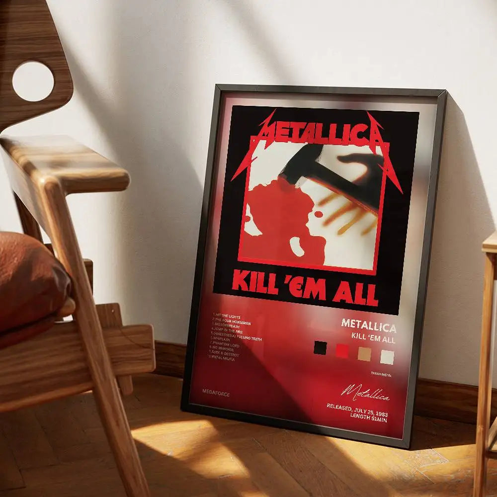 Metallica Vintage Poster – Rock Wall Art for Metal Fans