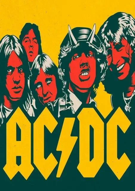 AC/DC Wall Poster – Classic Rock Artwork | Multiple Sizes